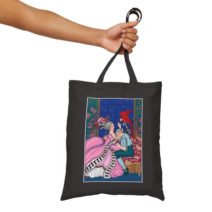 The Jealous Parrot by George Barbier Cotton Canvas Tote Bag