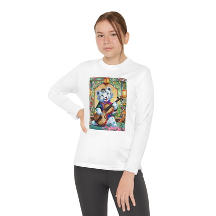 Melodies of the Snow Lion Cub Youth Long Sleeve Competitor Tee – Musical Magic & Enchanted Adventure