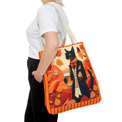 Siamese Cat at an Autumn Harvest Fair Tote Bag (AOP)