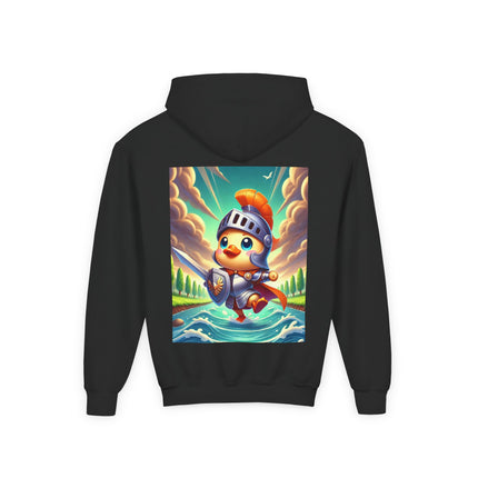 Valiant Duck Youth Hooded Sweatshirt – Courage, Adventure & Playful Heroism
