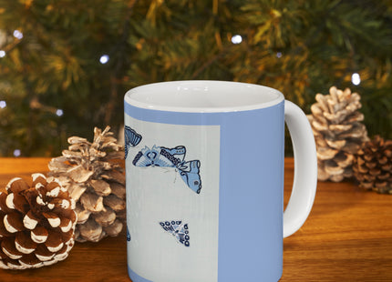 One Thousand Butterflies by Kamisaka Sekka Ceramic Mug 11oz