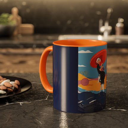 Beachside Promenade Colorful Mugs – Chic Summer Stroll & Coastal Glamour