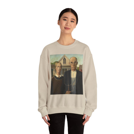 American Gothic by Grant Wood Heavy Blend™ Crewneck Sweatshirt