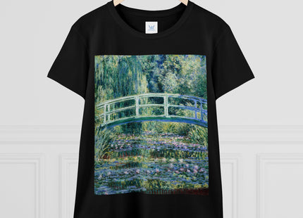Water Lilies and Japanese Bridge by Claude Monet Women's Midweight Cotton Tee