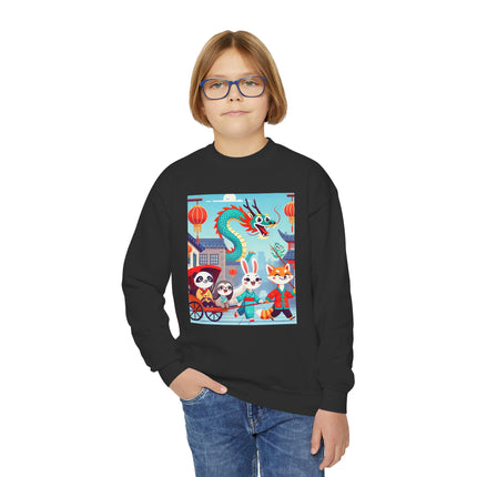 The Little Dragon and Friends Youth Crewneck Sweatshirt – Friendship, Adventure & Playful Charm
