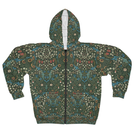 Blackthorn by William Morris Zip Hoodie (AOP)