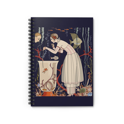 L'Etourdissant Petit Poisson (The Dazzling Little Fish) by George Barbier Spiral Notebook - Ruled Line