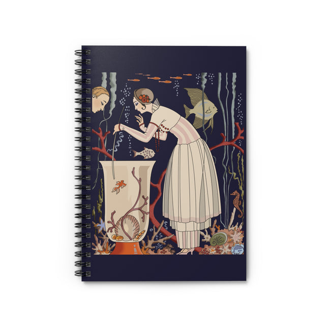 L'Etourdissant Petit Poisson (The Dazzling Little Fish) by George Barbier Spiral Notebook - Ruled Line