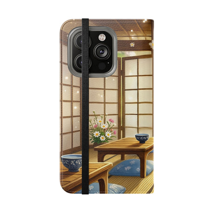 🐱🍵 Playful Kitten in the Tea Room Flip Case – Curious Charm & Cozy Whimsy