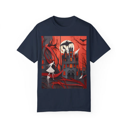 Halloween Night Scene Unisex Garment-Dyed T-shirt