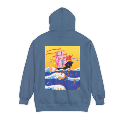 Golden Seas and Whimsical Dreams Unisex Garment-Dyed Hoodie
