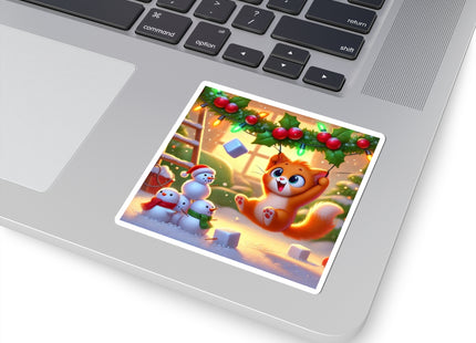 Naughty or Nice Kitten Kiss-Cut Stickers (4 Sizes)