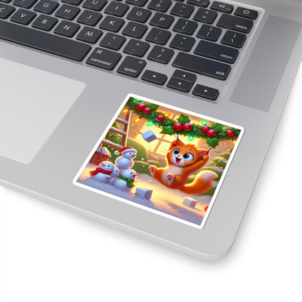Naughty or Nice Kitten Kiss-Cut Stickers (4 Sizes)