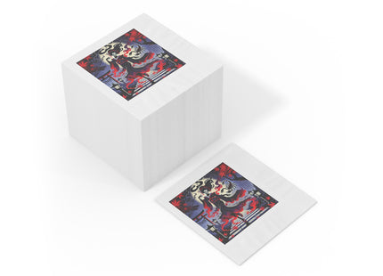 Halloween Sorceress White Coined Napkins
