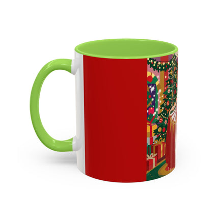 🎄💃 The Christmas Mirror Duet Colorful Mug – Art Deco Holiday Elegance