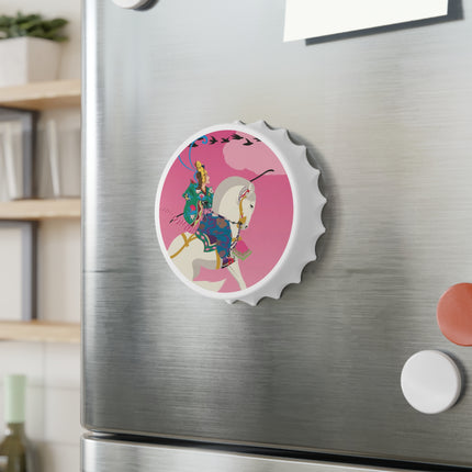 Samurai Princess on the White Steed Bottle Opener – Bold Fantasy & Elegant Adventure