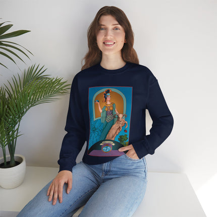 March & Aquamarine (Gem Series) by Sofia Chiostri Unisex Heavy Blend™ Crewneck Sweatshirt