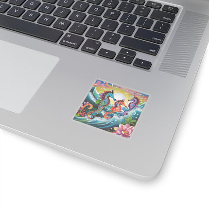 Seahorse Symphony Kiss-Cut Stickers (4 Sizes)