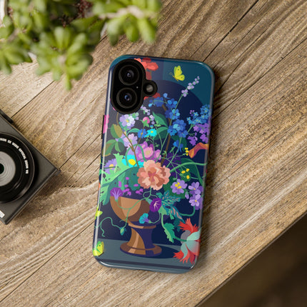Midnight Floral Reverie Phone Case – Vibrant Bloom & Enchanted Beauty