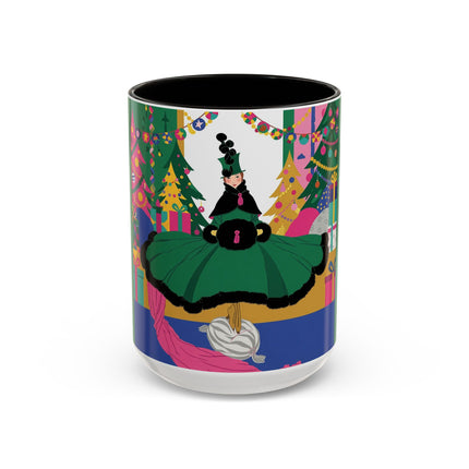 🎄🎁 The Emerald Christmas Belle Colorful Mug – Colorful Holiday Fashion Fantasy