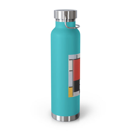 Composition with Red, Yellow, Blue, and Black by Piet Mondrian Copper Vacuum Insulated Bottle, 22oz