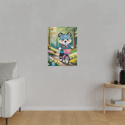 Furry Cyclist Matte Canvas, Stretched, 0.75"