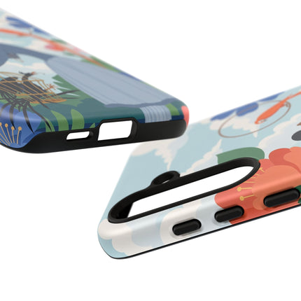 🦜🌺 The Lady Of The Garden Aviary Phone Case – Art Deco Floral Whimsy