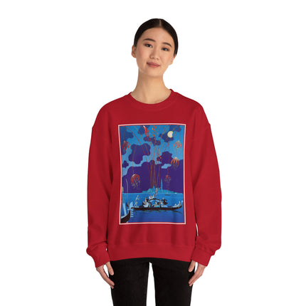 Fireworks in Venice by George Barbier Heavy Blend™ Crewneck Sweatshirt