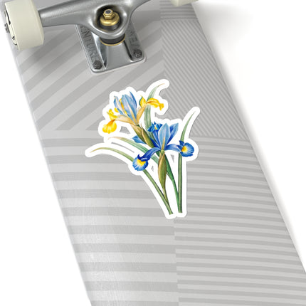 Spanish Iris botanical illustration by Pierre-Joseph Redouté Kiss-Cut Stickers (4 Sizes)