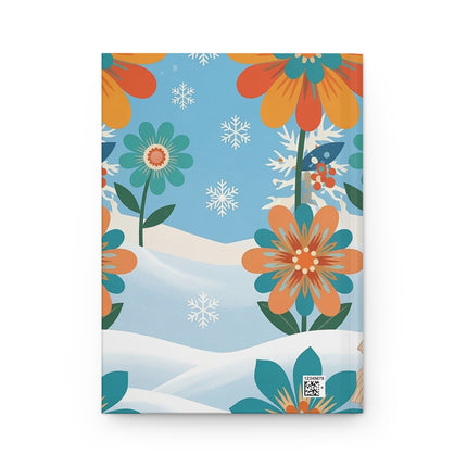 🌸❄️ The Winter Flower Garden Hardcover Journal – Whimsical Holiday Fantasy