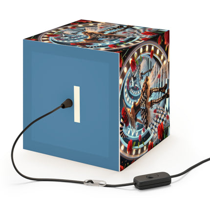 Halloween Witch Through the Mirror Light Cube Lamp