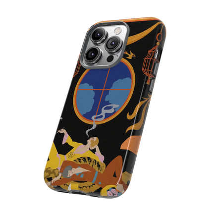 Art Deco Lounge Phone Case – Opulent Smoke & Timeless Glamour