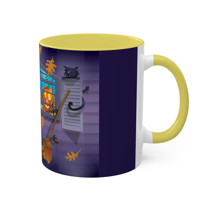 Whimsical Halloween Mischief Colorful Mugs, 11oz