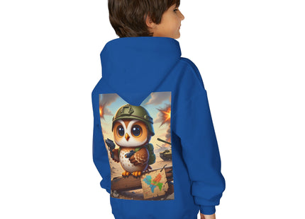 Owl on the Front Lines Youth Heavy Blend Hooded Sweatshirt