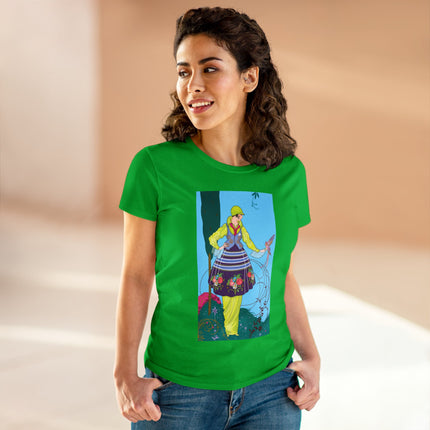 Exquisite Elegance by Umberto Brunelleschi Women's Midweight Cotton Tee