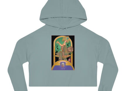 October & Opal, Tourmaline (from the Gem Series) by Sofia Chiostri Women’s Cropped Hooded Sweatshirt