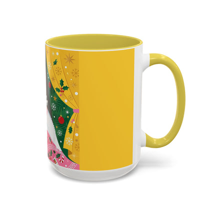💌🎄 The Christmas Letter Of Holly House Colorful Mug – Whimsical Art Deco Holiday Charm