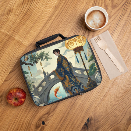 Moonlit Bridge Gentleman Lunch Bag – Imperial Elegance & Serene Harmony