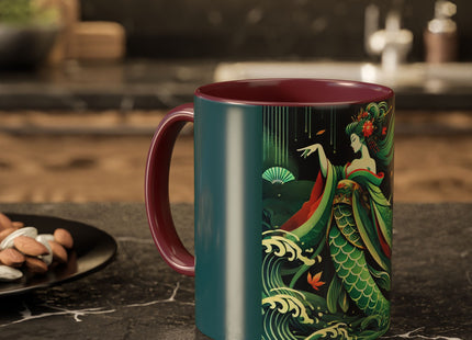 Mermaid Queen Rising from the Deep Colorful Mugs (11oz, 15oz)