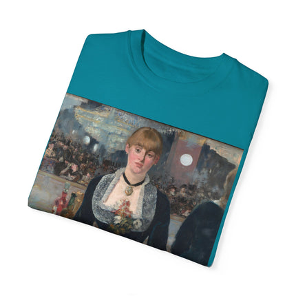 A Bar at the Folies-Bergère by Edouard Manet Unisex Garment-Dyed T-shirt