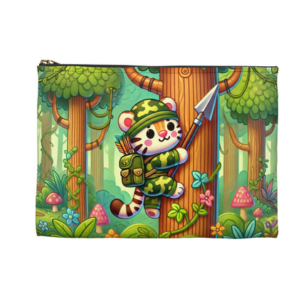 The Stealthy Stripes Flat Pouch – Jungle Camouflage & Adventurous Spirit