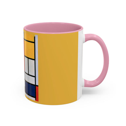 Composition with Red, Yellow, Blue, and Black by Piet Mondrian Colorful Mugs (11oz, 15oz)