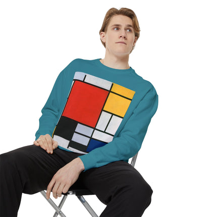 Composition with Red, Yellow, Blue, and Black by Piet Mondrian Garment-Dyed Sweatshirt