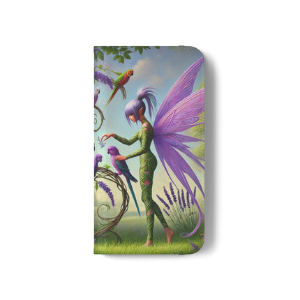 🧚🦜 Lavender-Winged Fairy Flip Case – Dreamy Elegance & Spring Whimsy