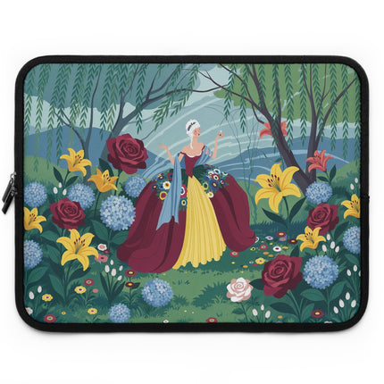 🌹🌿 The Lady Of The Willow Garden Laptop Sleeve – Art Deco Floral Elegance