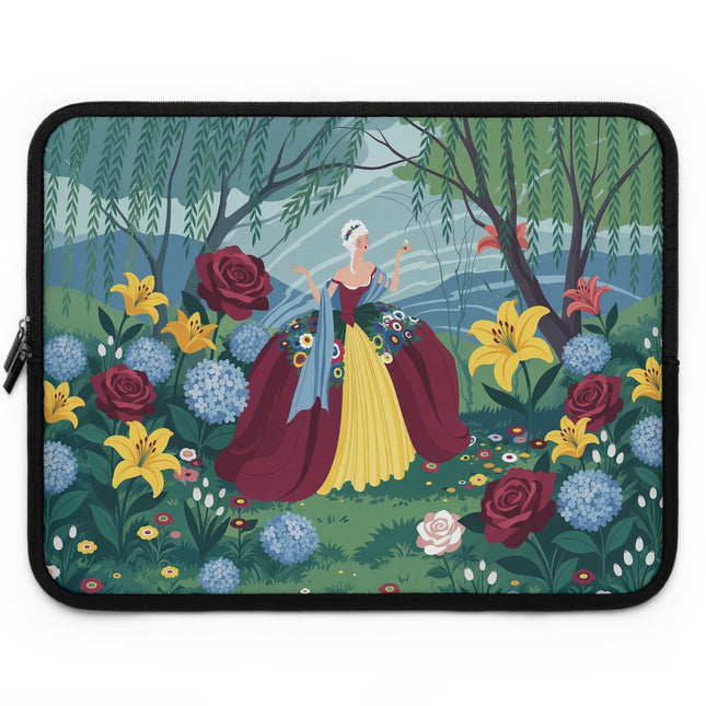 🌹🌿 The Lady Of The Willow Garden Laptop Sleeve – Art Deco Floral Elegance