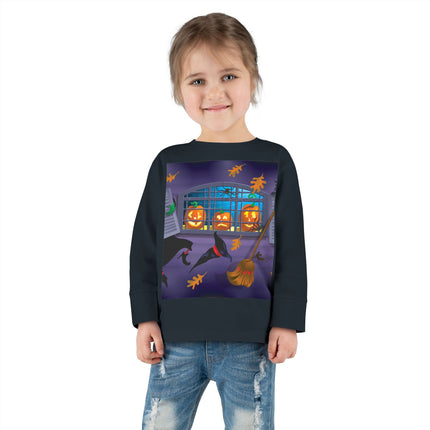 Whimsical Halloween Mischief Toddler Long Sleeve Tee