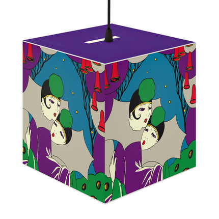 Two Pierrots Light Cube Lamp