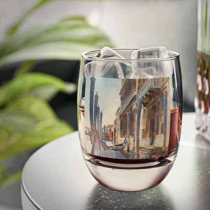 Gondola Moorings on the Grand Canal by John Singer Sargent Whiskey Glass