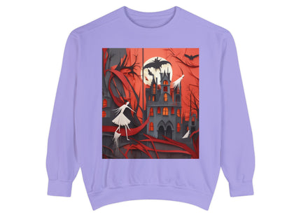 Halloween Night Scene Unisex Garment-Dyed Sweatshirt